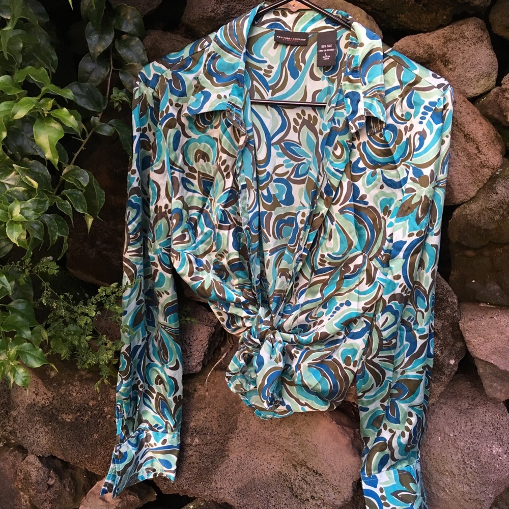 Silk Funky Button Up